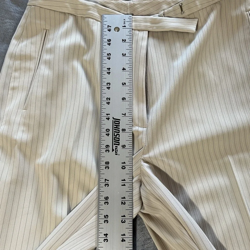 Anne Klein 2 Suit Pants Office/Business Cream Pinstripe Size 6 - Picture 3 of 7